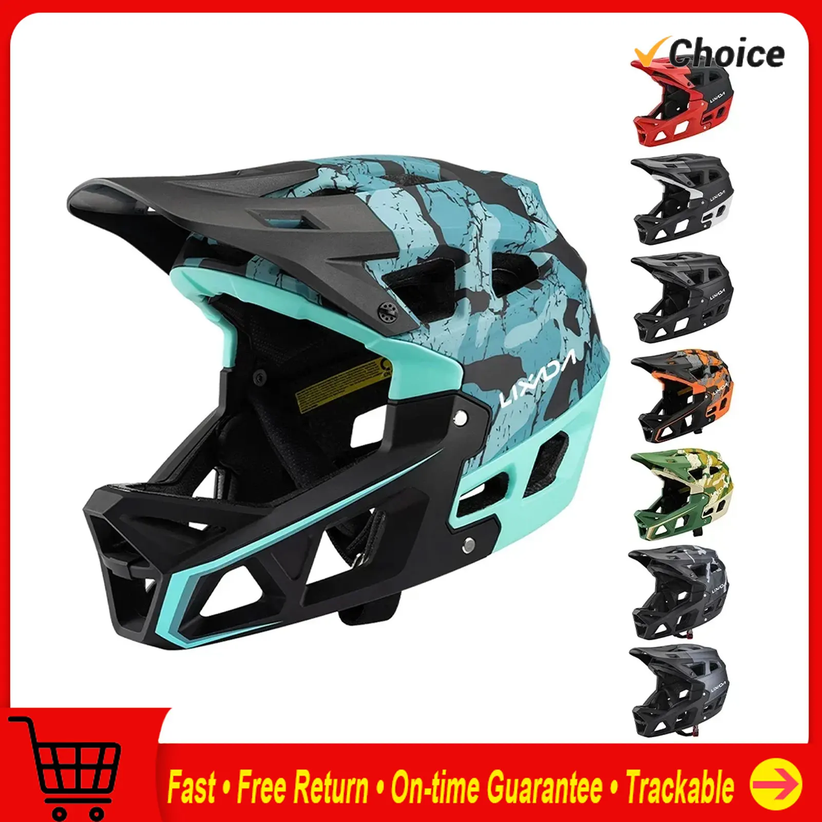 Mountain Biking Gear For Men - Mountainbike veiligheidsfietsuitrusting MTB-helm met volledig gezicht